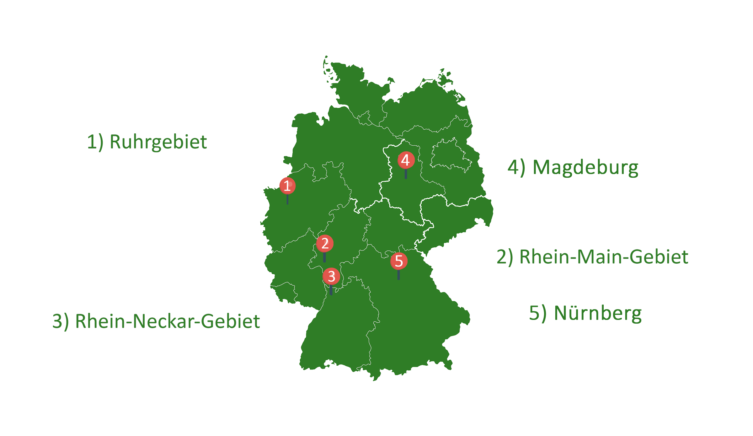 Standorte der Immobilien